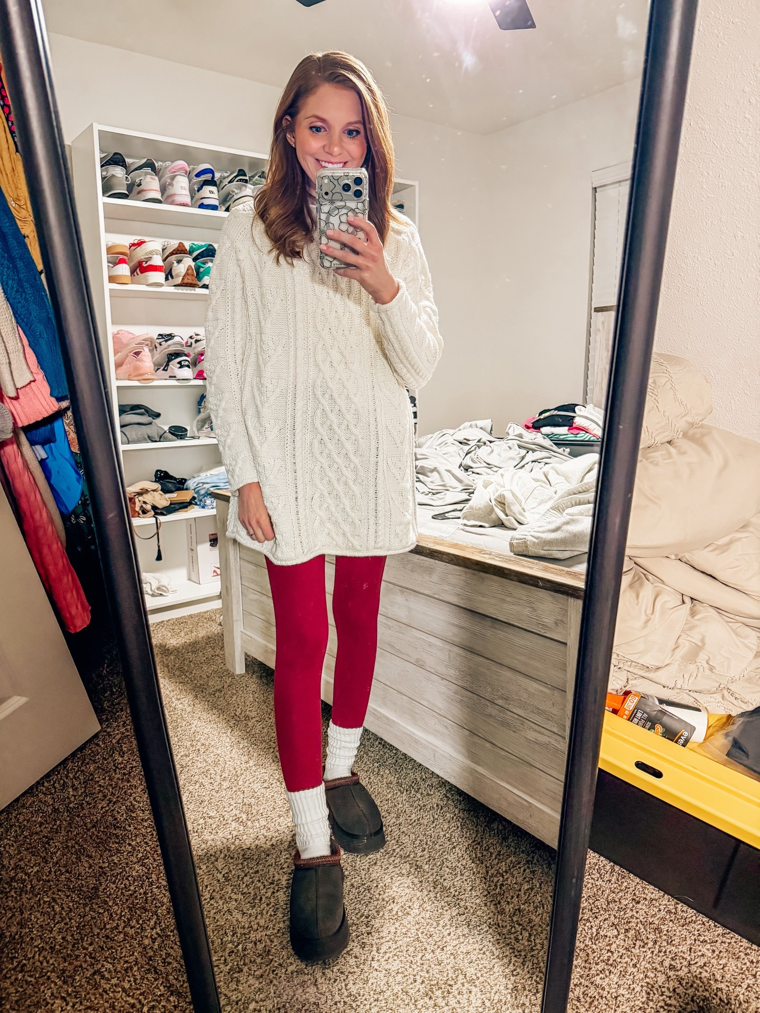 Oversized sweater size XS and soft Athleta leggings size XS 

#LTKSeasonal #LTKActive #LTKfitnessgoals