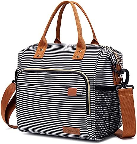 Insulated Lunch Bag - Large Portable Cooler Lunch Box for Office Work School Picnic Beach Workout... | Amazon (US)