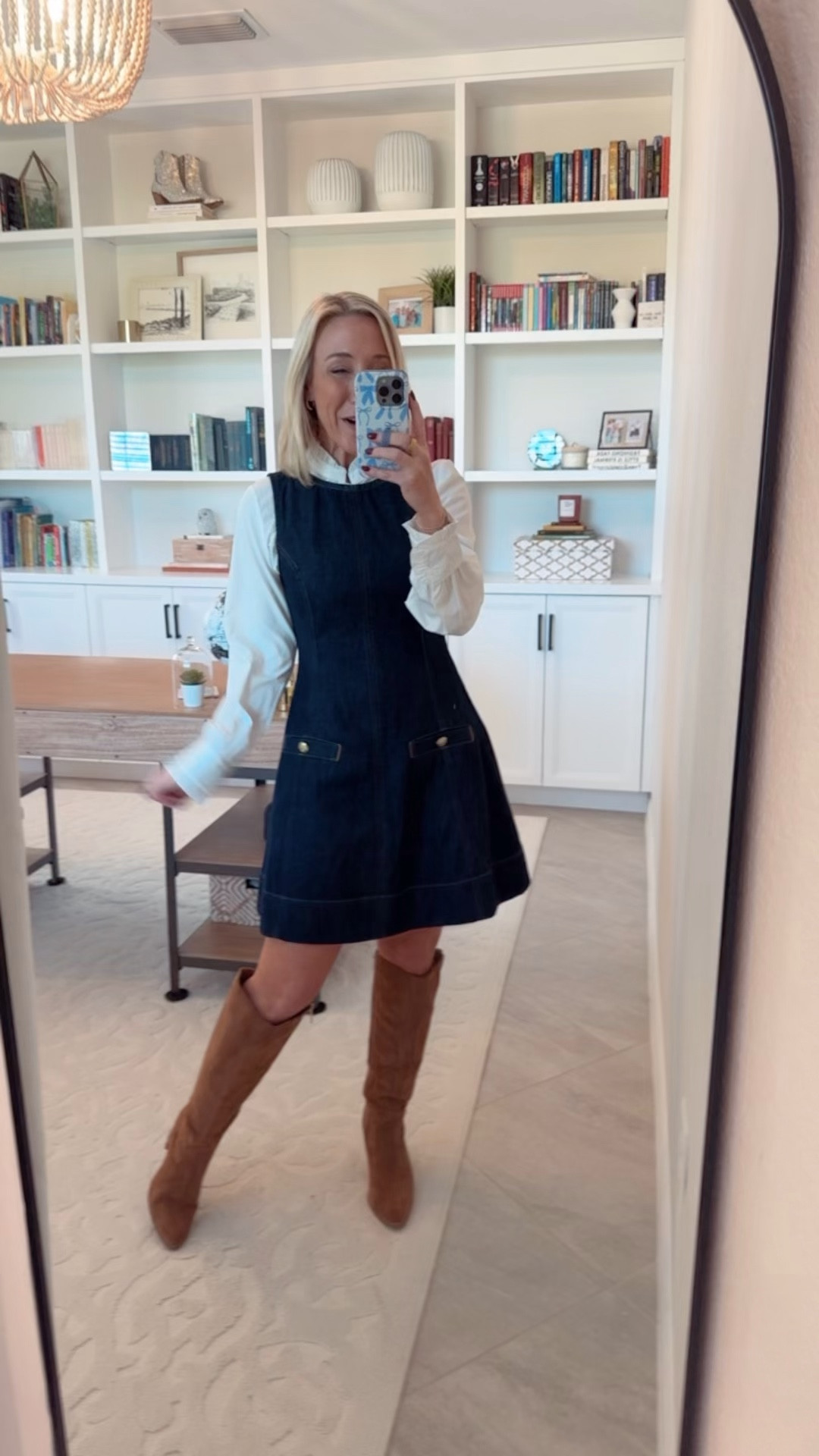 Week of Work Wear: 

MONDAY: denim dress - size XS // ruffle button down - size small // boots - size up a 1/2. 
 

 

#LTKFindsUnder50 #LTKWorkwear #LTKSeasonal