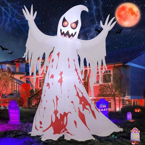 GOOSH 8.2 FT Giant Halloween Inflatable Ghost - Outdoor Blow Up Yard Decoration with Bright LED Lights, Weather-Resistant, Fast Inflation, Great for Party Garden Lawns | Amazon (US)