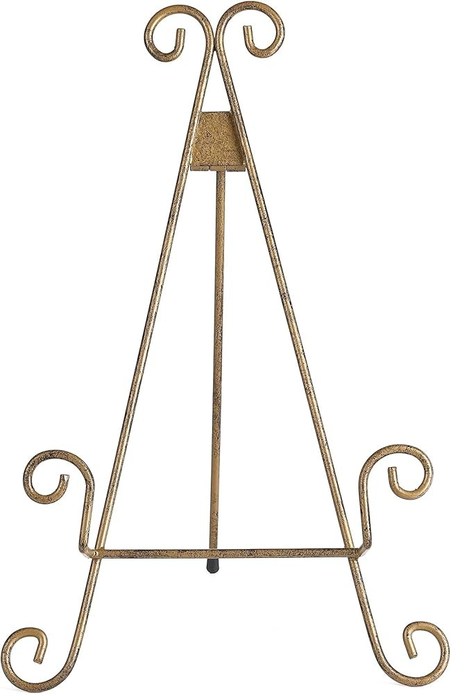 13.5" H Metal Plate Stand for Display, Large Decorative Easel Stand for Picture, Platter, Book, P... | Amazon (US)