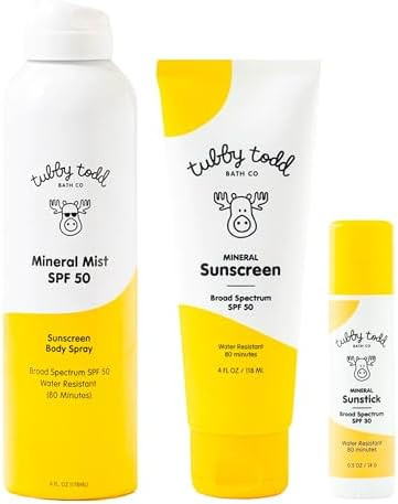 Tubby Todd Face and Body Mineral Protection Sunscreen Kit for Baby, Toddler and Kids - The Sun Bu... | Amazon (US)