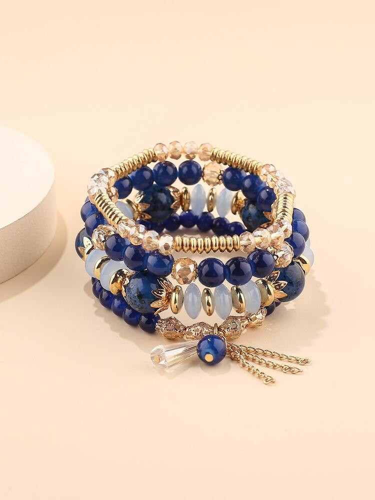 4pcs Beaded Bracelet | SHEIN
