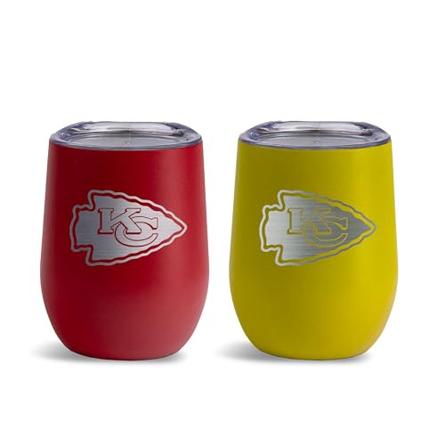 The Memory Company Officially Licensed NFL - Kansas City Chiefs 2-Pack SS Stemless Wine Tumblers Home/Away | Amazon (US)