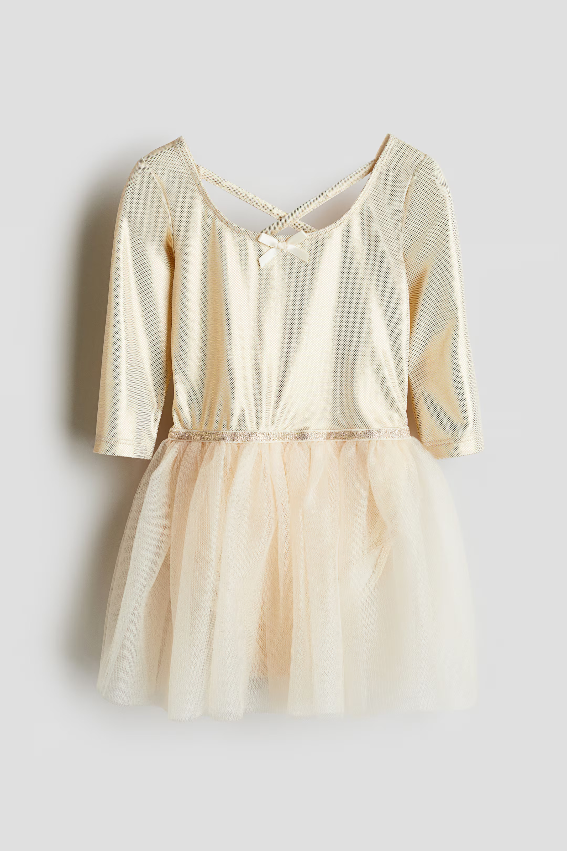 Dance Leotard with Tulle Skirt - Gold-colored - Kids | H&M US | H&M (US + CA)
