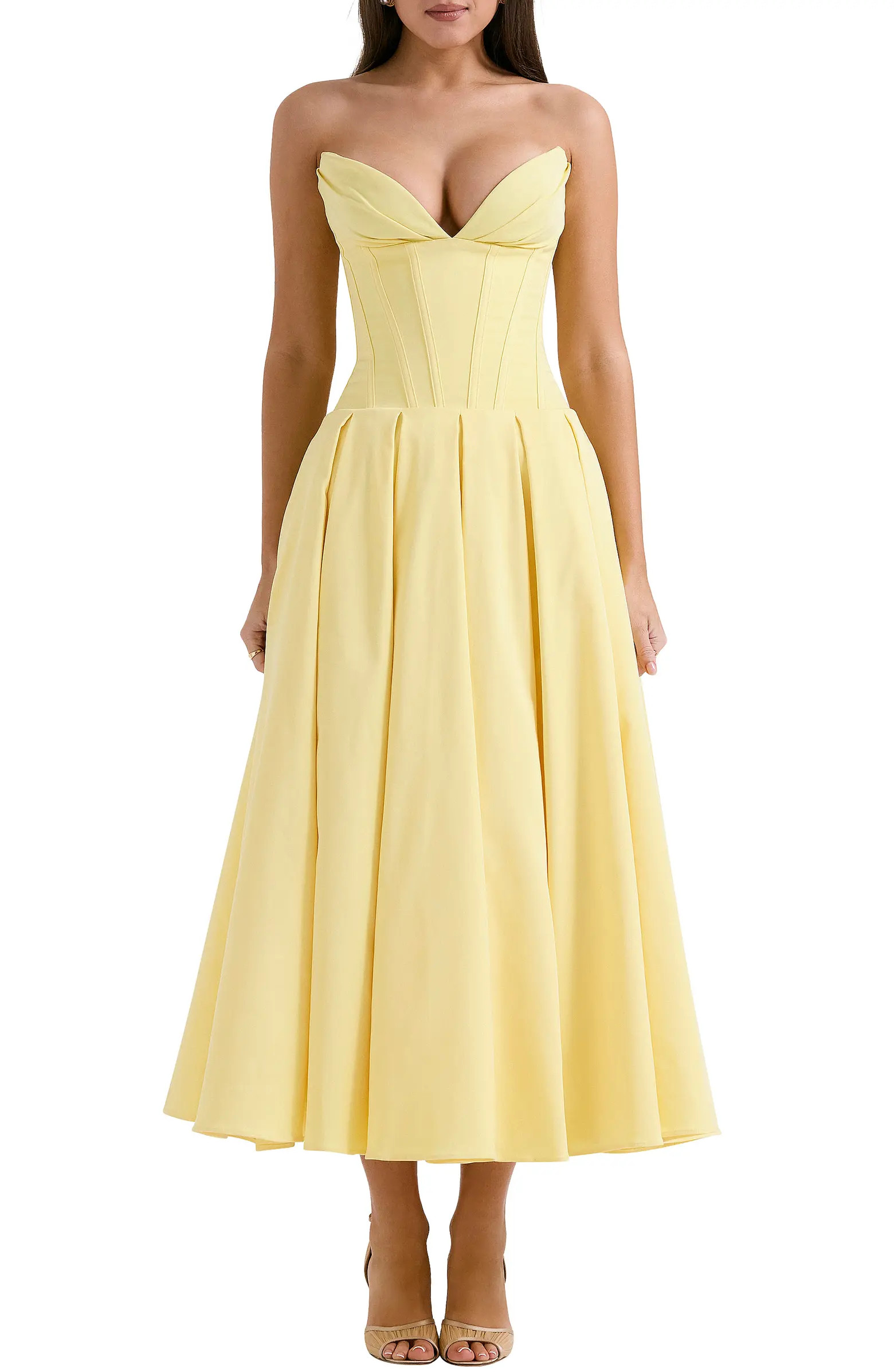Lady E Strapless Corset Gown | Nordstrom