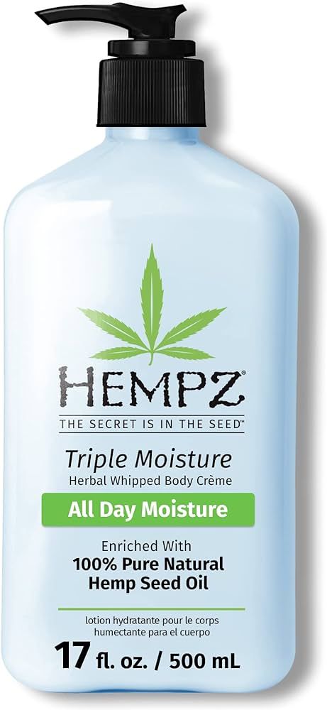 HEMPZ Triple Moisture Body Moisturizer, 17 Oz – Hydrating Lotion Rich with Minerals, Vitamin C,... | Amazon (US)