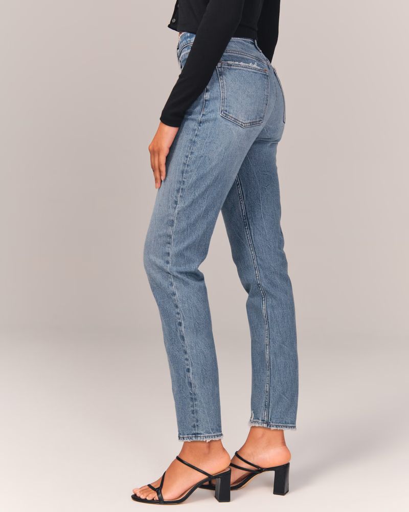 Women's High Rise Mom Jean | Women's Bottoms | Abercrombie.com | Abercrombie & Fitch (US)