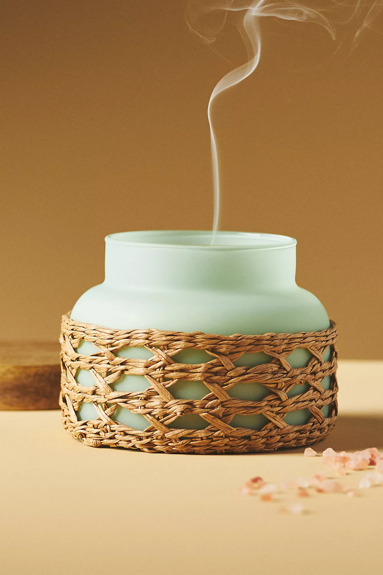 Capri Blue Volcano Mint Rattan Jar Candle | Anthropologie (US)