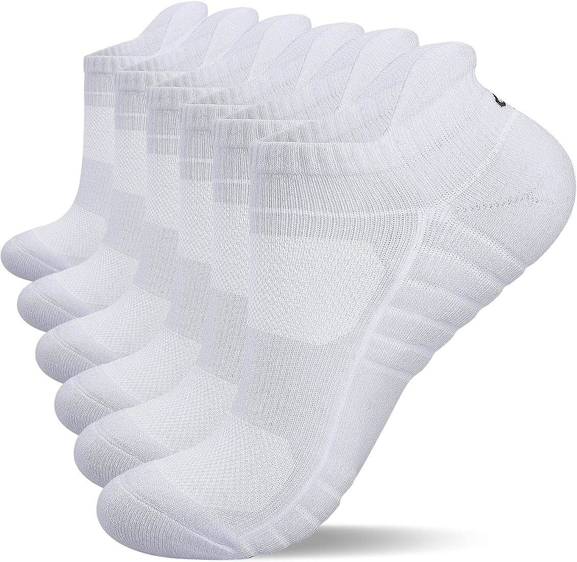 Lapulas Athletic Running Ankle Socks, Low Cut Cushioned Anti-Blister Tab Sports Socks Men Women 6... | Amazon (US)