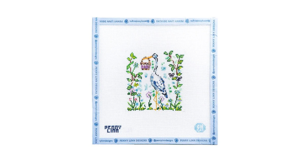 STORK WITH BABY BASKET | Penny Linn Designs