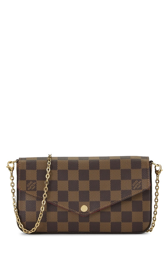 Pre-Owned Damier Ebene Pochette Felicie QJBEXU0T0B004 | What Goes Around Comes Around