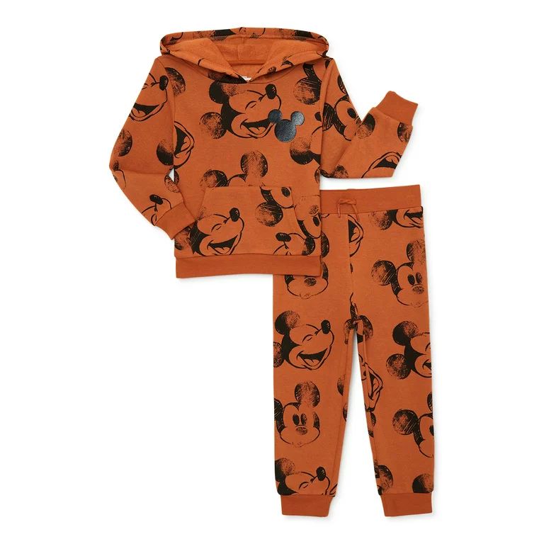 Mickey Mouse Baby and Toddler Boys Fleece Hoodie and Joggers, 2-Piece Outfit Set, Sizes 12M-5T | Walmart (US)