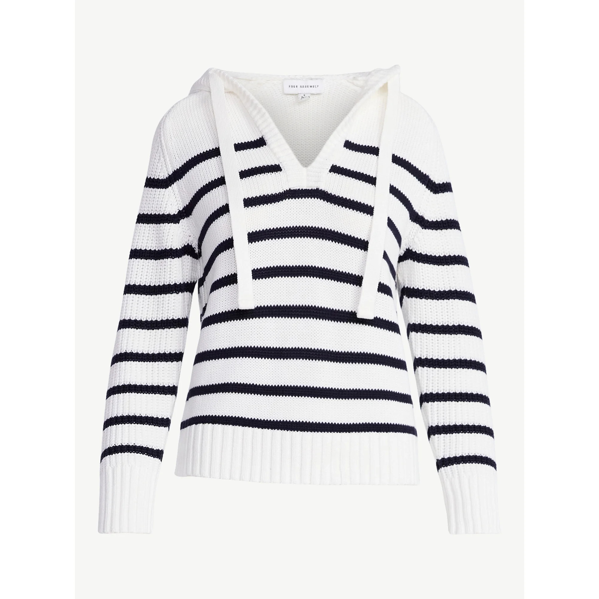 Free Assembly Women's Cotton Hoodie Sweater with Long Sleeves, Sizes XS-XXL | Walmart (US)