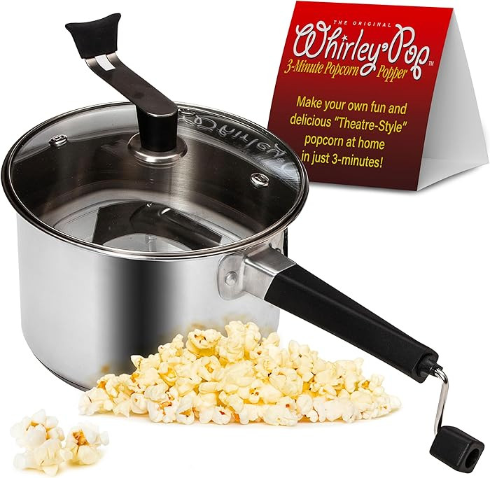 Platinum Series Original Whirley Pop Popcorn Maker - 6 Quart Stainless Steel Popcorn Popper with ... | Amazon (US)