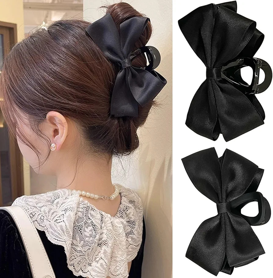 Premium Hair Clips for Women: Bow-knot Claw Clips for Thick and Thin Hair, Big Non-slip Bow Clips... | Amazon (US)