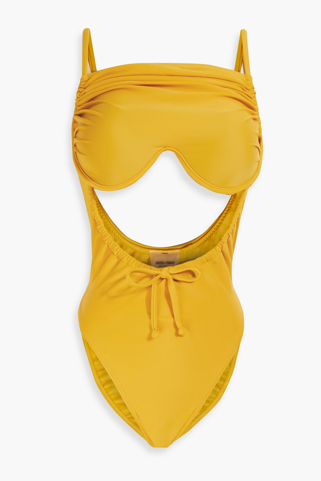 Tiaca cutout ruched underwired swimsuit | The Outnet (US and CA)