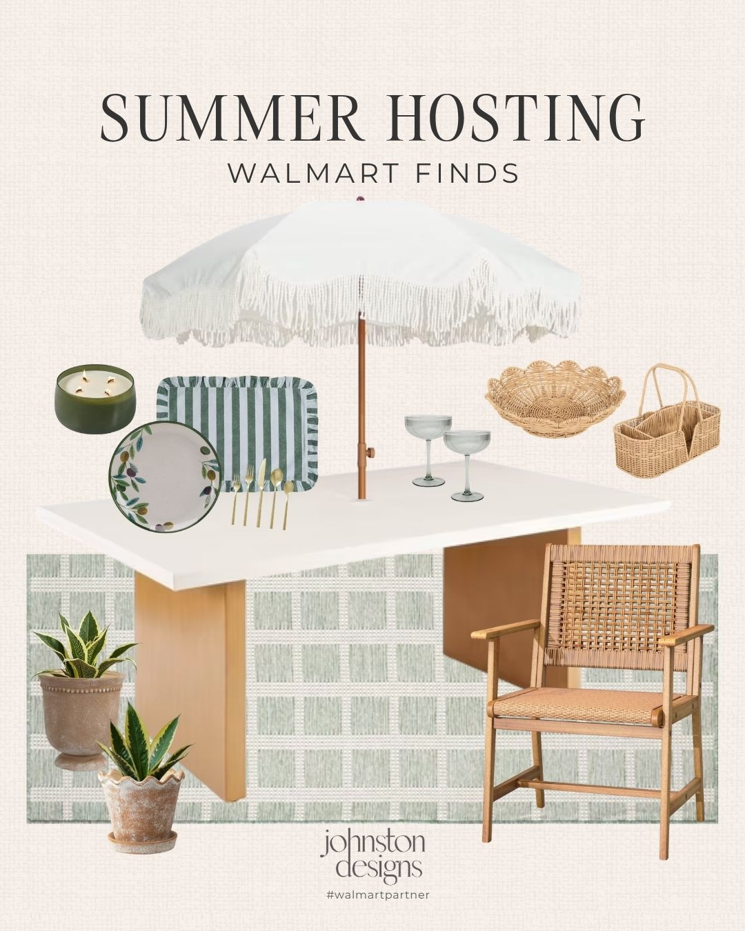 Summer hosting finds from Walmart 🌿 Love these soft neutrals, woven textures, and outdoor pieces for a patio refresh, backyard dinner or summer get-together.

Walmart hosting, Walmart finds, summer hosting, patio decor, outdoor entertaining, backyard hosting, neutral patio, woven chair, outdoor rug, patio umbrella, summer tablescape, Walmart home, affordable outdoor decor 

 #LTKSeasonal #LTKHome