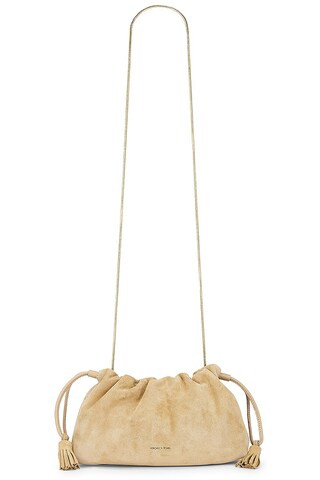 Veronica Beard Small Suede Bag in Latte from Revolve.com | Revolve Clothing (Global)