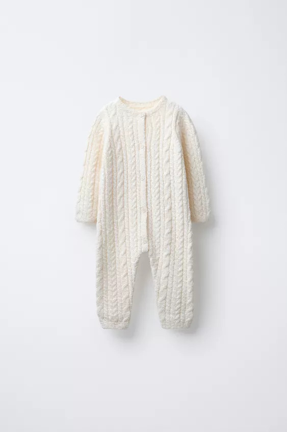CABLE KNIT JUMPSUIT | Zara Canada