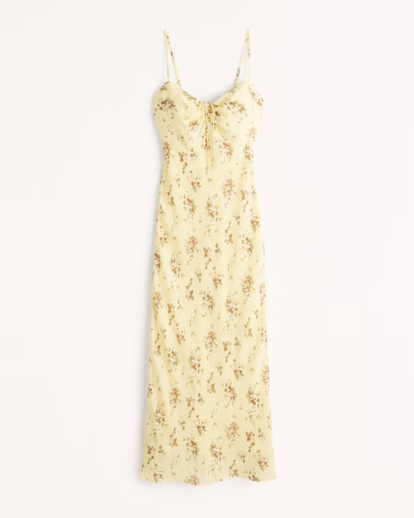 Cinch-Front Maxi Dress | Abercrombie & Fitch (US)