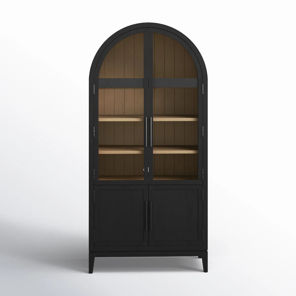 Annetta Arched Wood Book Cabinet | Wayfair North America