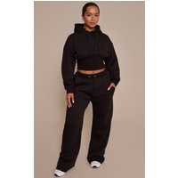 Shape Black Sweat Seam front Detail Wide Leg Sweatpants | PrettyLittleThing US