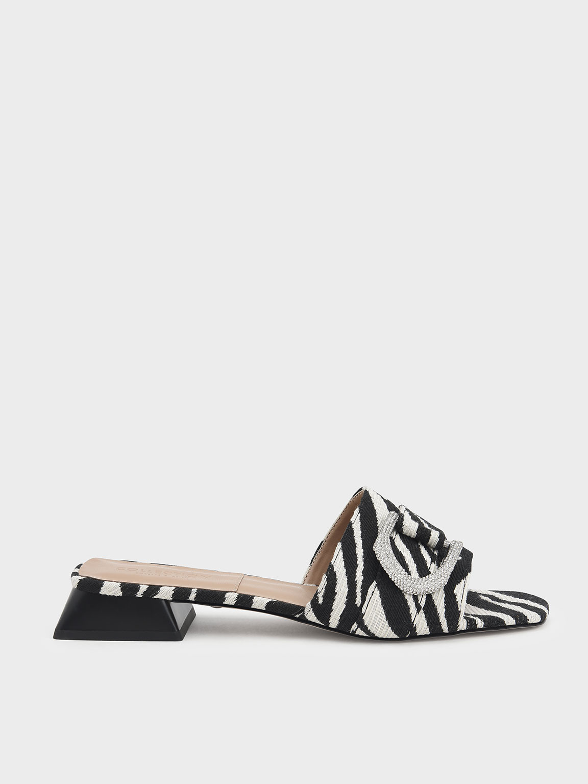 Gabine Jacquard Tiger-Print Mules | Charles & Keith US