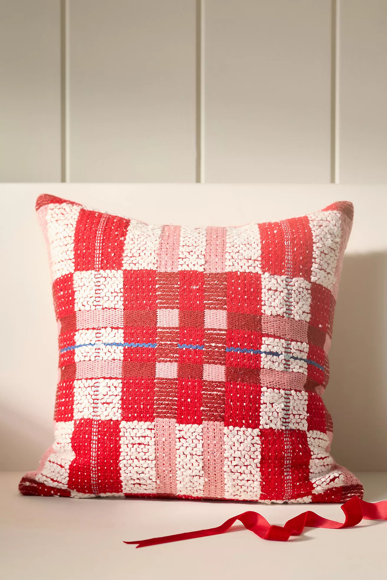 Selene Plaid Woven Pillow | Anthropologie (US)