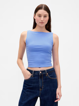 CloseKnit Jersey Boatneck Crop Tank Top | Gap (US)