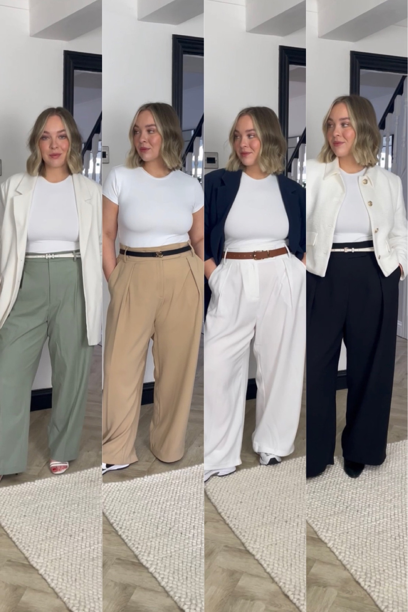 Thick thigh friendly wide leg trouser recommendations:
- true to size
- good size range inc. petite etc 
- various colour options 
- under £40 
- belt loops 

#LTKFind #LTKworkwear #LTKstyletip