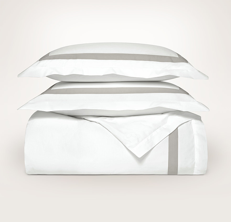 Percale Banded Duvet Set | Boll & Branch
