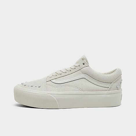 Vans Women's Old Skool Platform Casual Shoes in Pearls/Marshmallow Size: 5.5 | JD Sports (US)