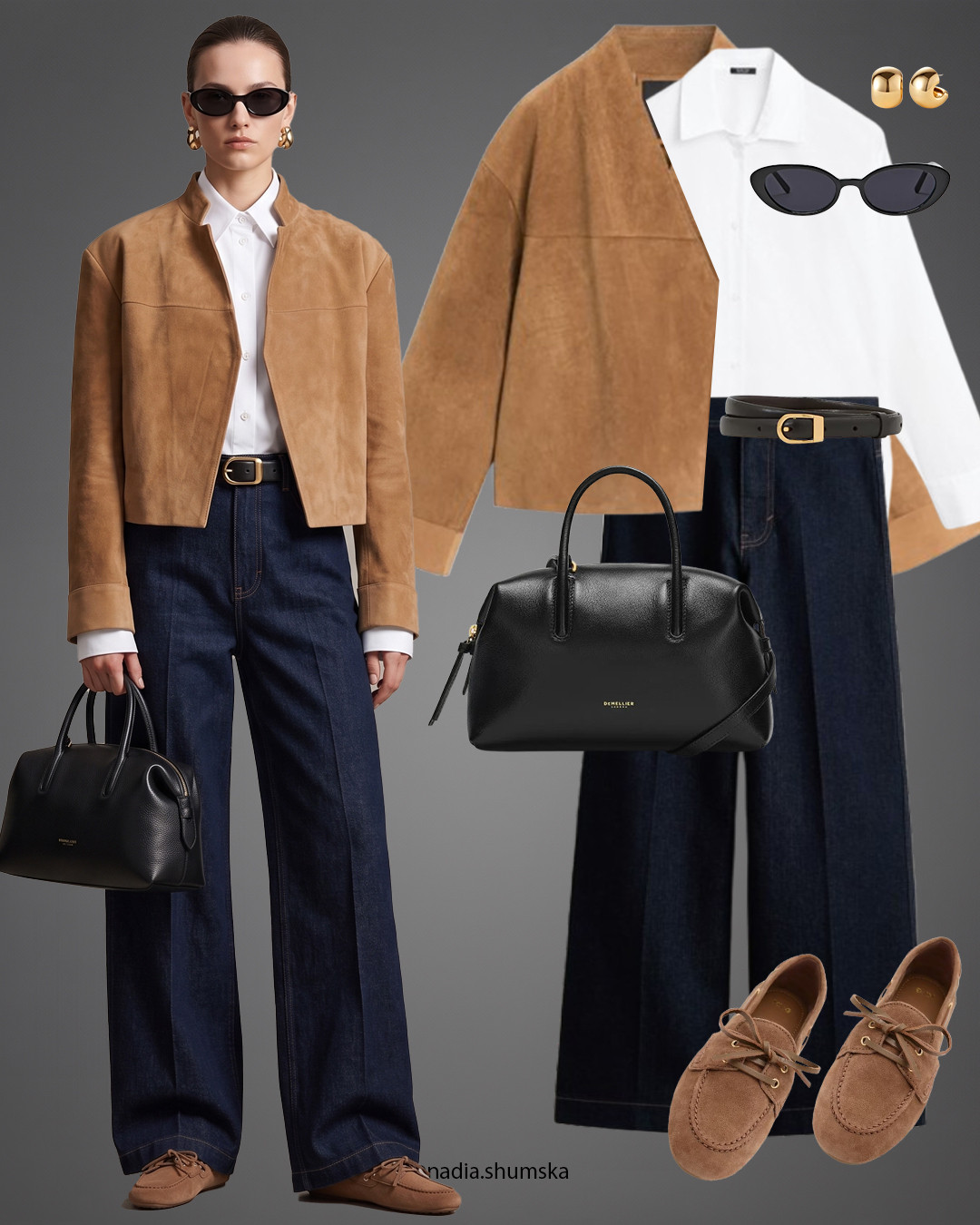 Dark blue denim outfit✨#OOTD #LTKcasual, #CasualOutfits,  #LTKbag #LTKfind
