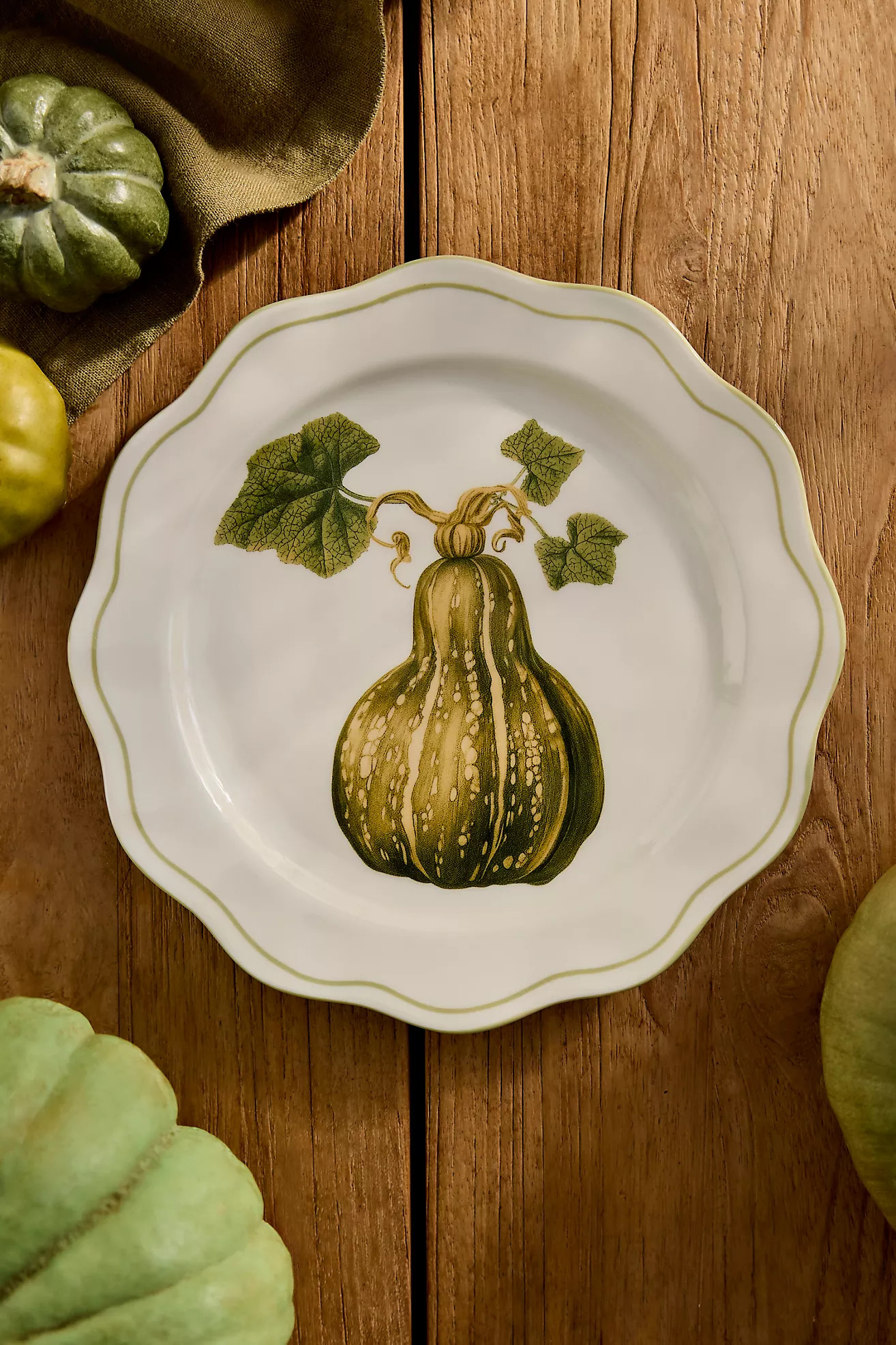 Heirloom Pumpkin Scalloped Stoneware Plate | Anthropologie (US)