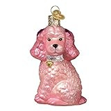 Old World Christmas Dog Collection Glass Blown Ornaments for Christmas Tree Pink Poodle | Amazon (US)