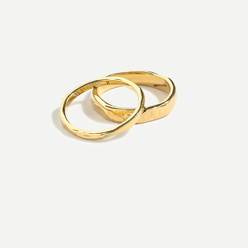 Hammered texture ring set | J. Crew US