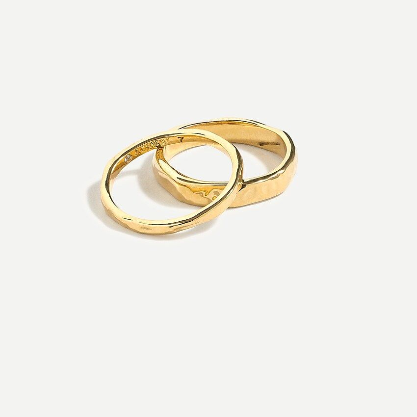 Hammered texture ring set | J.Crew US