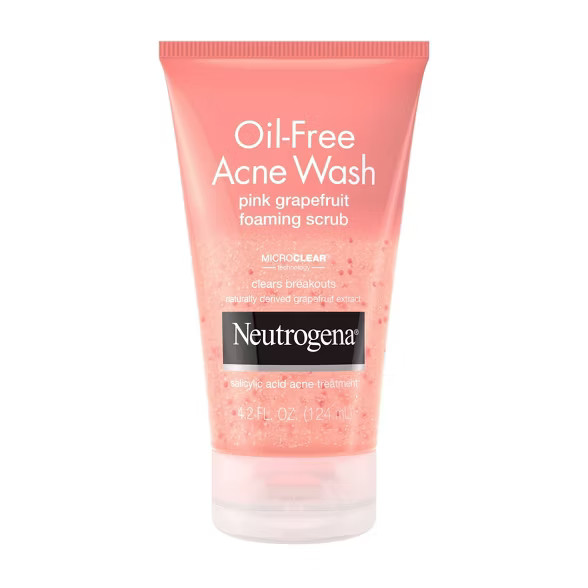 Neutrogena Oil-Free Acne Wash Pink Grapefruit Foaming Scrub - 4.2 fl oz | Target
