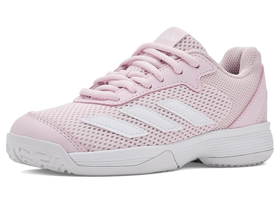 adidas Kids Courtflash Tennis (Little Kid/Big Kid) Kid's Shoes Distilled Pink/White/White: 2.5 Little Kid M | Zappos.com