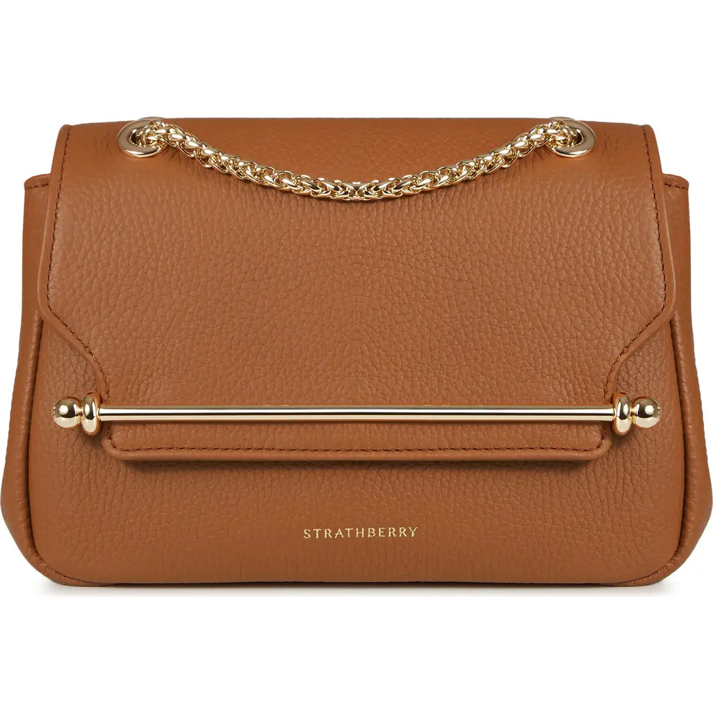 Strathberry Mini Soft Leather East/West Shoulder Bag in Tan at Nordstrom | Nordstrom