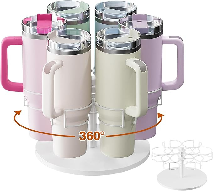 Water Bottle Organizer for Stanley 40 oz, Rotating Stanley Cup Organizer Holder, Tumbler Organize... | Amazon (US)