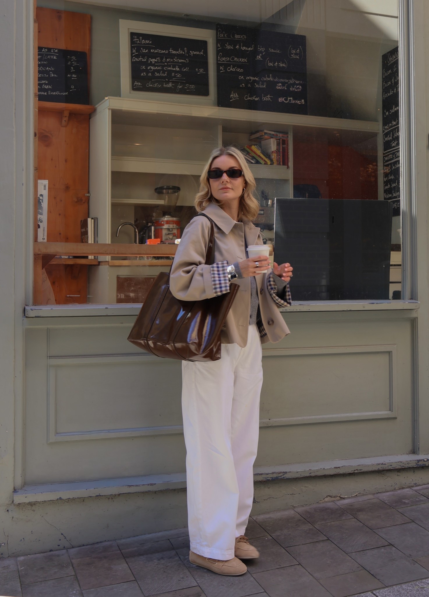 Morning coffee run ☕️ #trenchstyling #croppedtrench #sezane 

#LTKuk #LTKspring #LTKeurope