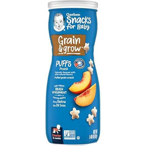 Gerber Graduates Puffs Cereal Snack, Apple Cinnamon, 1.48 Ounce | Amazon (US)