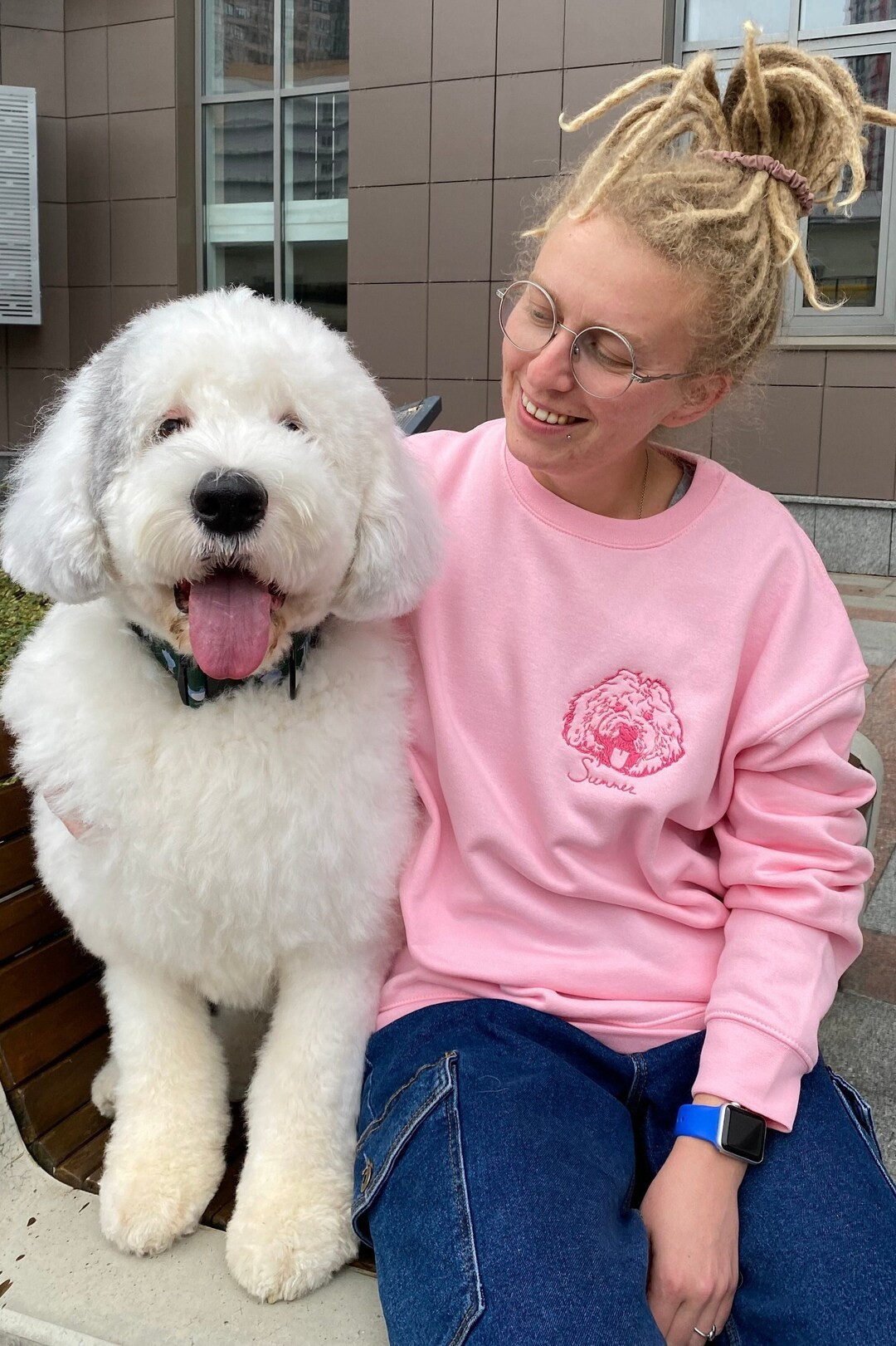 Custom EMBROIDERED Pet Sweatshirt Custom Embroidered Crewneck Sweatshirt Using Pet Photo | Valent... | Etsy (US)