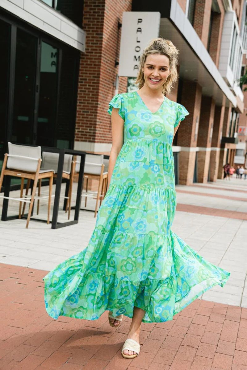 Jenny Maxi Dress| Summer Green | Briton Court