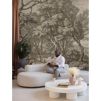 Vintage Panoramic Wallpaper, Rural Forest Tree Landscape Peel & Stick Mural | Etsy (US)