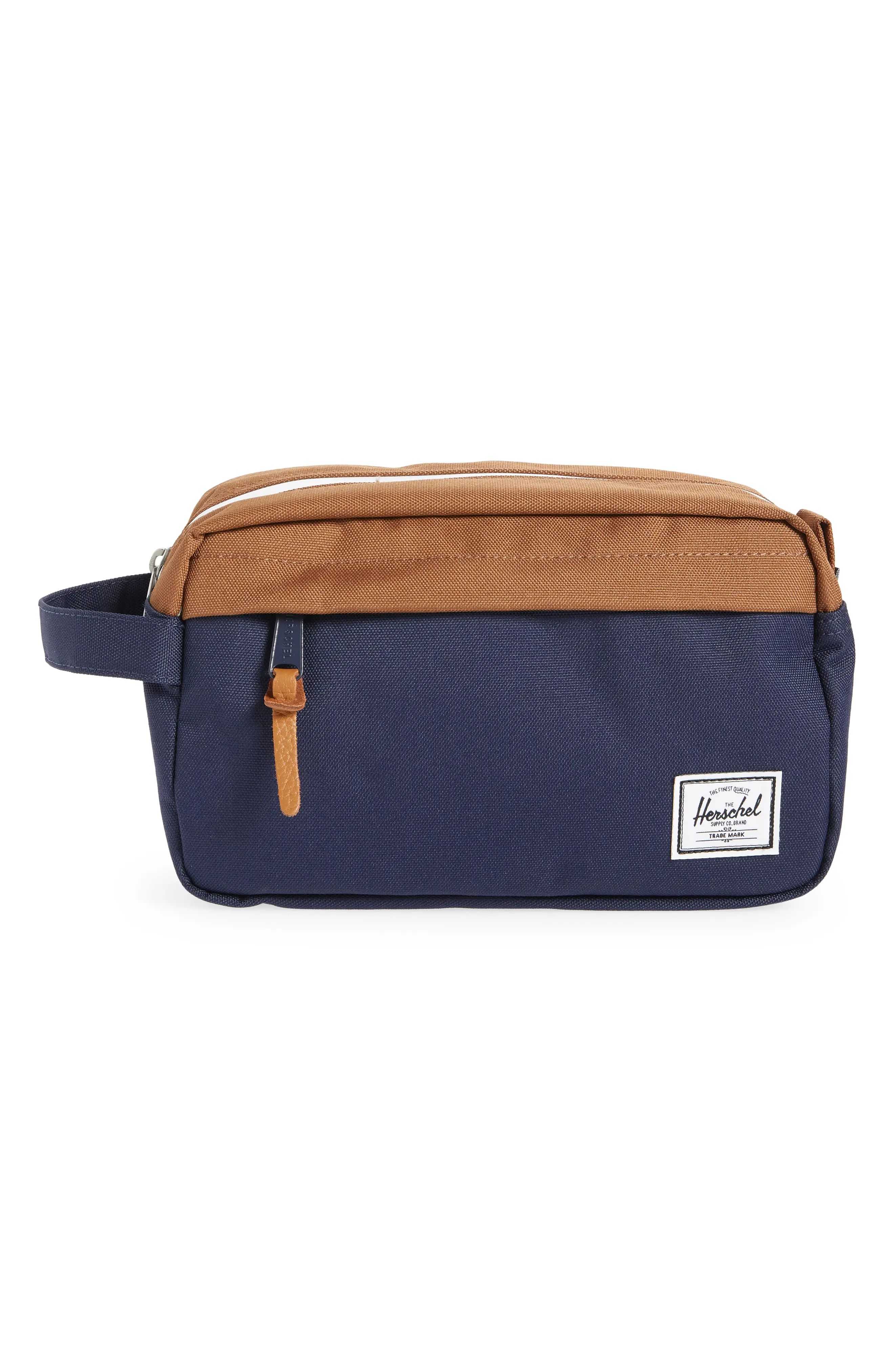 Herschel Supply Co. Chapter Dopp Kit in Peacoat/Saddle Brown at Nordstrom | Nordstrom