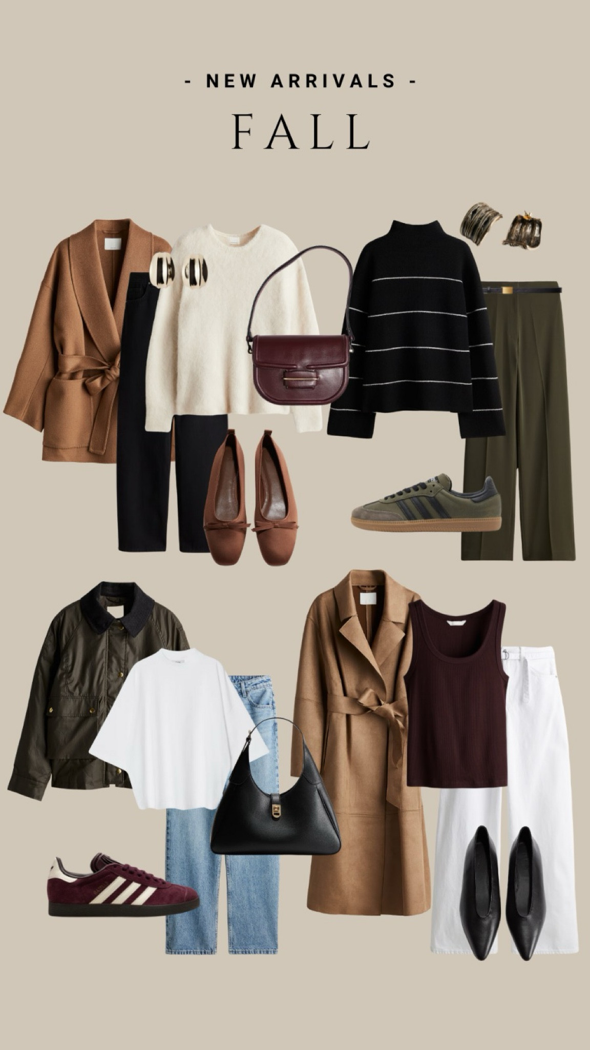 H&M are killing it this season! New in H&M!

Tags: Autumn outfit, fall outfit, burgundy bag, burgundy sneakers, burgundy trainers, suede trench coat, camel coat, barn jacket outfit, Adidas gazelle, Adidas samba, brown suede flats, ballerina flats, wide leg jeans, mohair jumper, turtleneck sweater, new in

#LTKeurope #LTKautumn