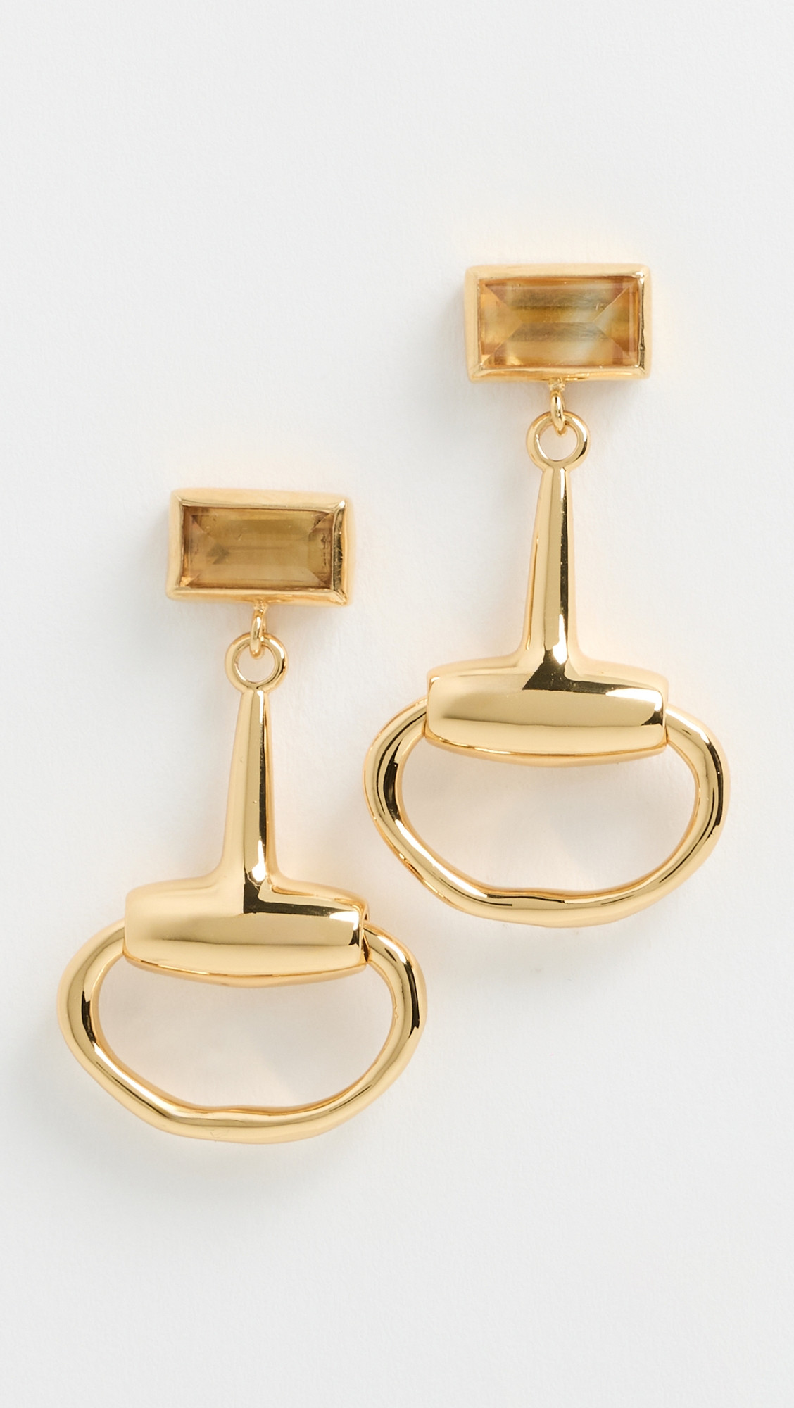 Chan Luu Horsebit Drop Earrings Citrine One Size | Shopbop